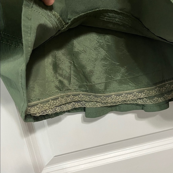 Anthropologie Elevenses Olive Green Fishtail Pencil Skirt Sz 8 - Picture 4 of 7